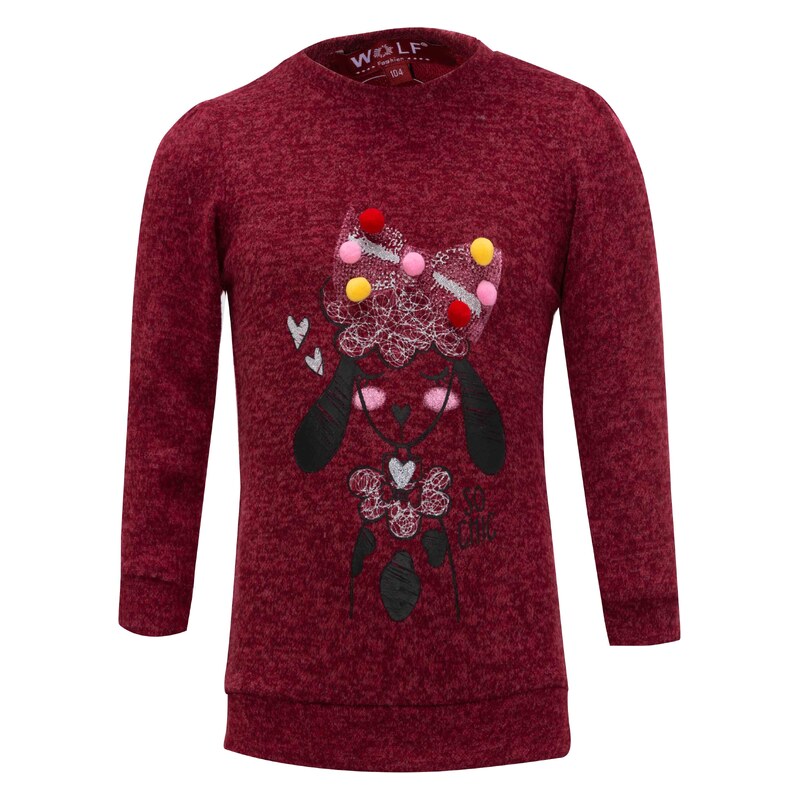 Dívčí svetřík - Wolf M2931, bordo