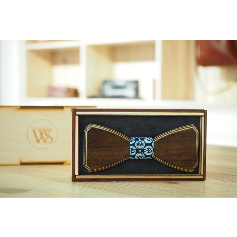 Wood Style Motýlek Hranatý Ořech