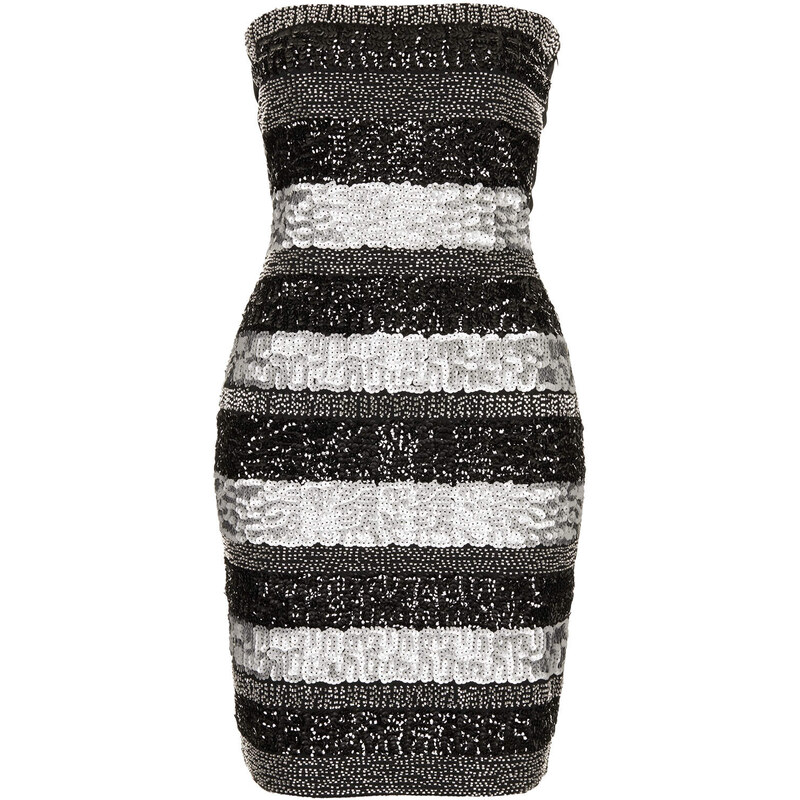 Topshop **Stripe Sequin Bandeau Bodycon Dress by Rare