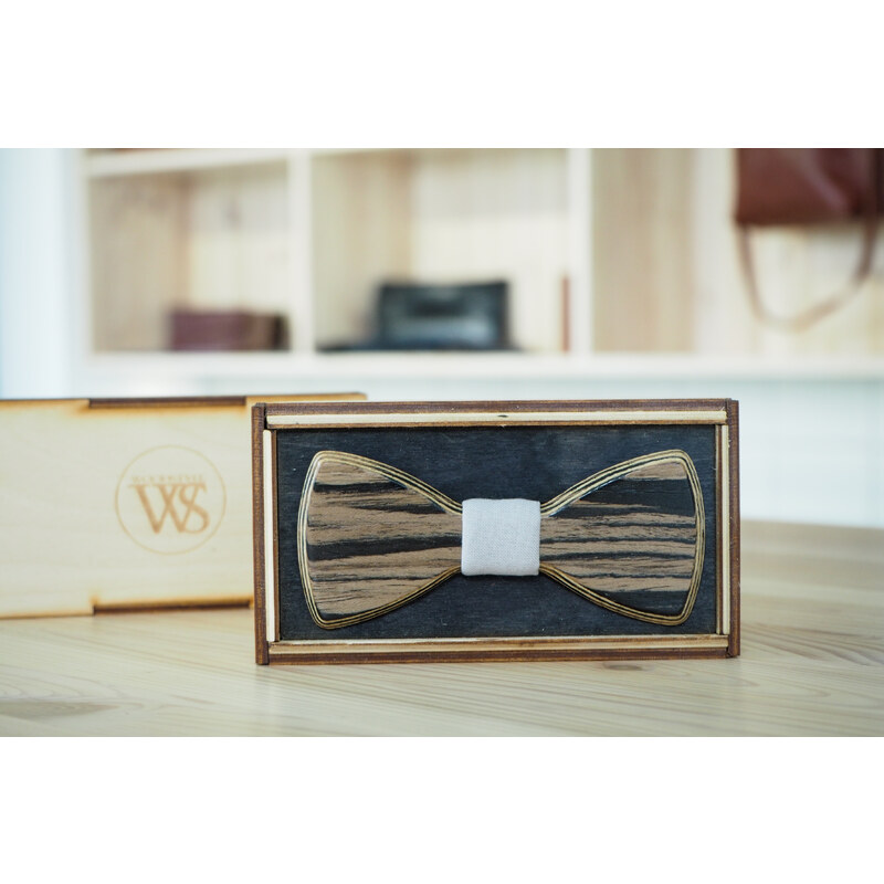 Wood Style Motýlek Kulatý Dub černý