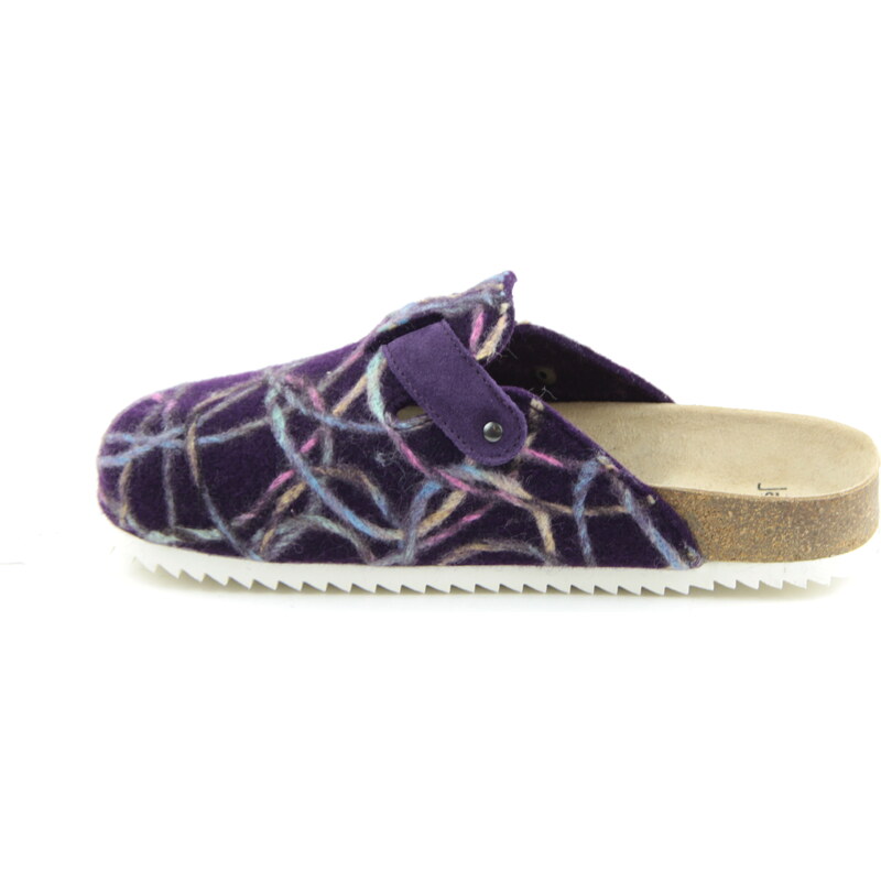 Jasný Pantofle TRENTO FURRY twist plum