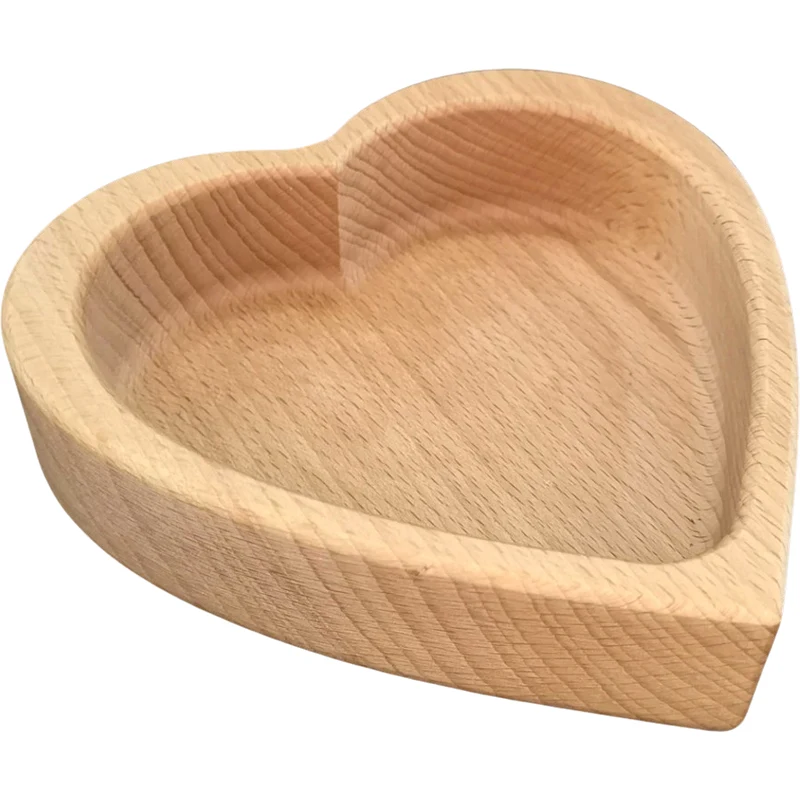 AMADEA Dřevěná miska ve tvaru srdce, masivní dřevo, rozměr 13,5x13,5x4,5 cm  - GLAMI.cz