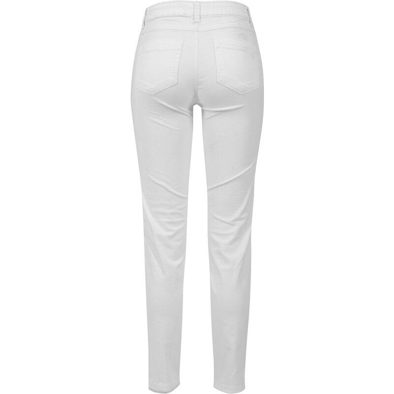 UC Ladies Dámské strečové motorkářské kalhoty bílé