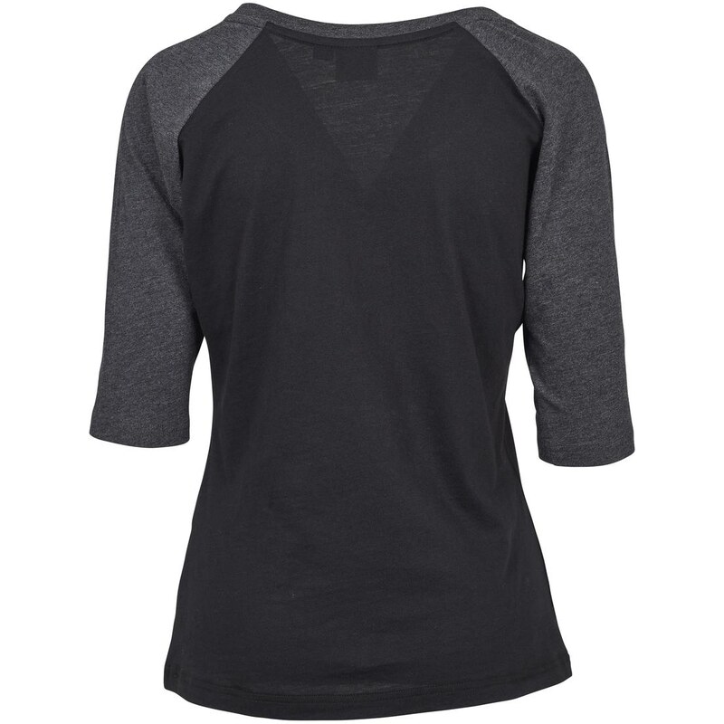 UC Ladies Dámské 3/4 kontrastní raglánové tričko černé/uhlové
