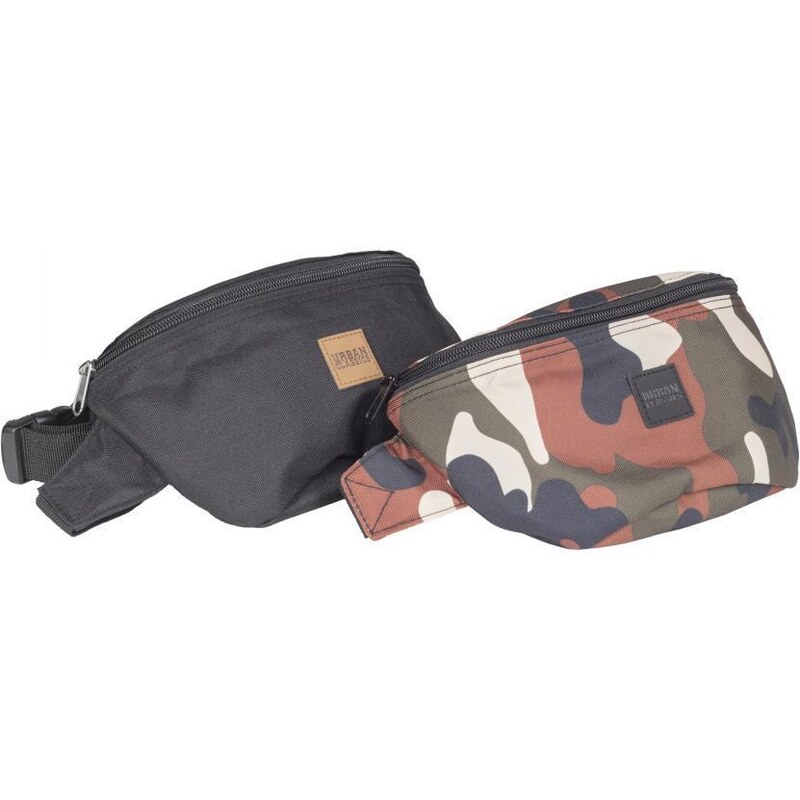 Urban Classics Accessoires Hip Bag 2-Pack blk/rustycamo