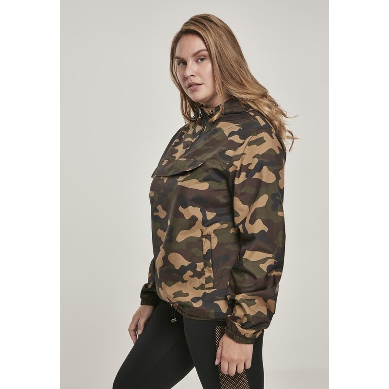 UC Ladies Dámská bunda Camo Pull Over Woodcamo