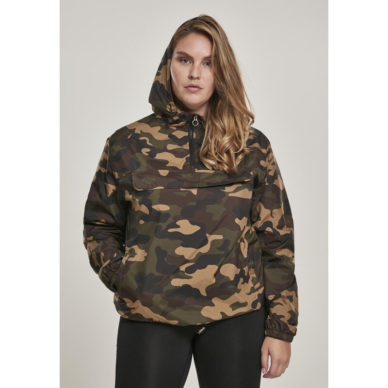 UC Ladies Dámská bunda Camo Pull Over Woodcamo