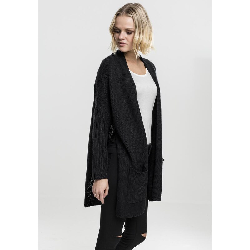 UC Ladies Dámský oversized cardigan blk/blk