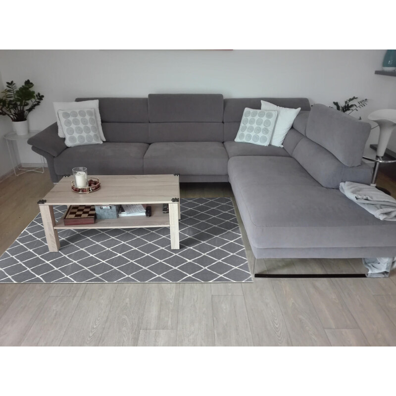 NORTHRUGS - Hanse Home koberce Kusový koberec Twin-Wendeteppiche 103118 grau creme – na ven i na doma - 80x150 cm