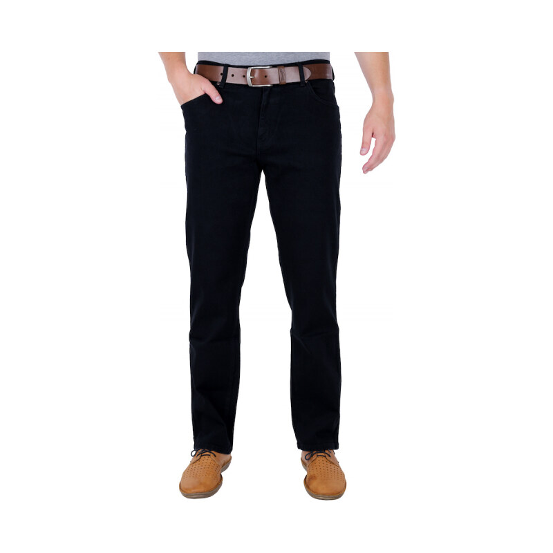 Pánské jeans WRANGLER W12109004 TEXAS STRETCH BLACK OVERDYE