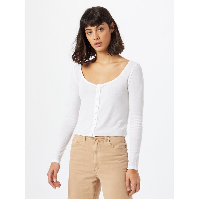 NU-IN Tričko Henley bílá