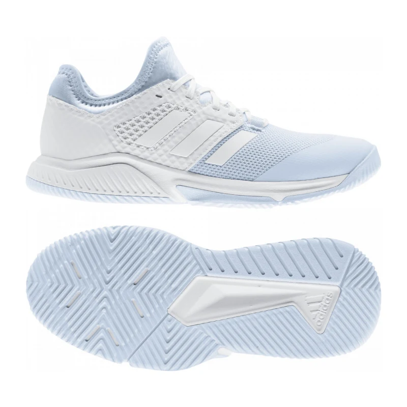Dámské sálové boty adidas Performance Court Team Bounce W (Světle modrá /  Bílá) - GLAMI.cz