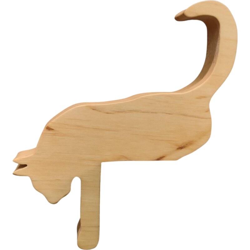 AMADEA Dřevěná dekorace kočka ležící, masivní dřevo, 17,5x15x2,5