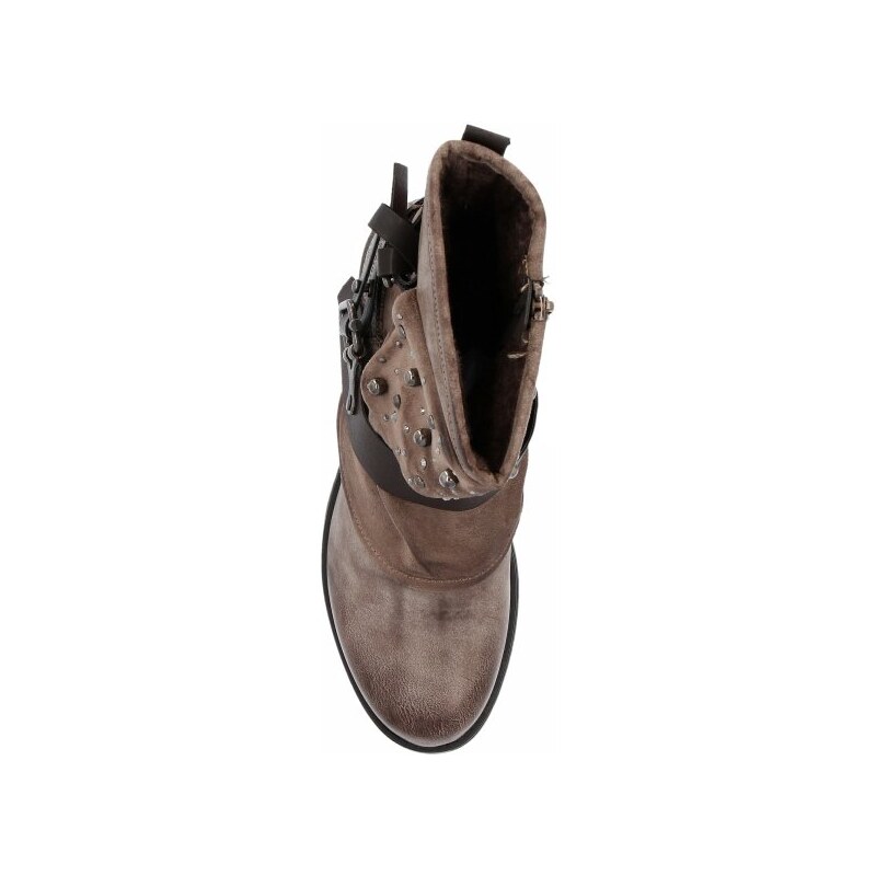 dámské kotníčkové boty Crystal Shoes khaki 1094-PAkh