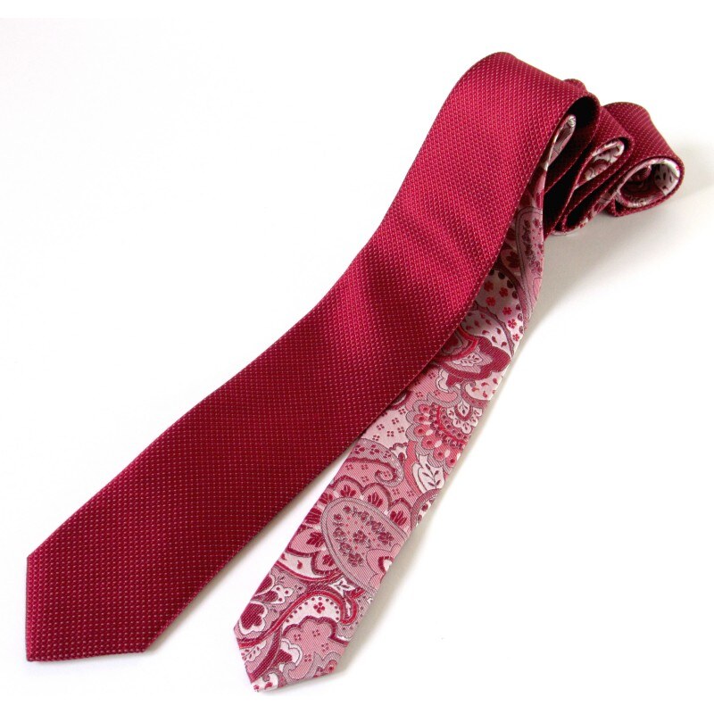 Hedvábná kravata LeeOppenheimer Rustic červená