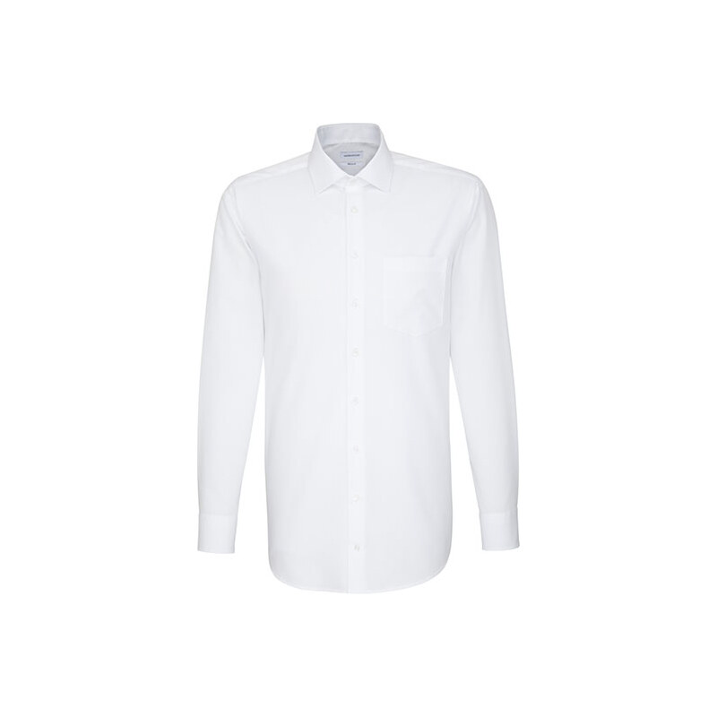 Pánská bílá nežehlivá košile Regular fit s dlouhým rukávem Seidensticker