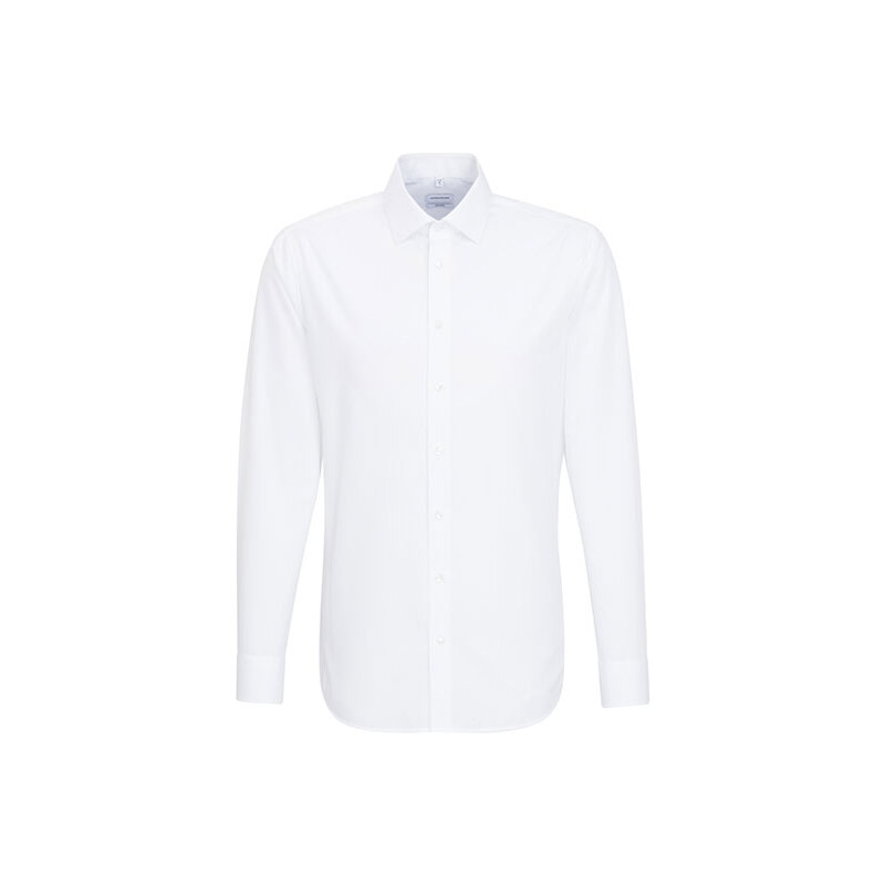 Pánská bílá nežehlivá košile Shaped fit s dlouhým rukávem Seidensticker
