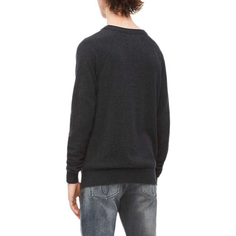 Calvin Klein pánský tmavě šedý svetr s kašmírem