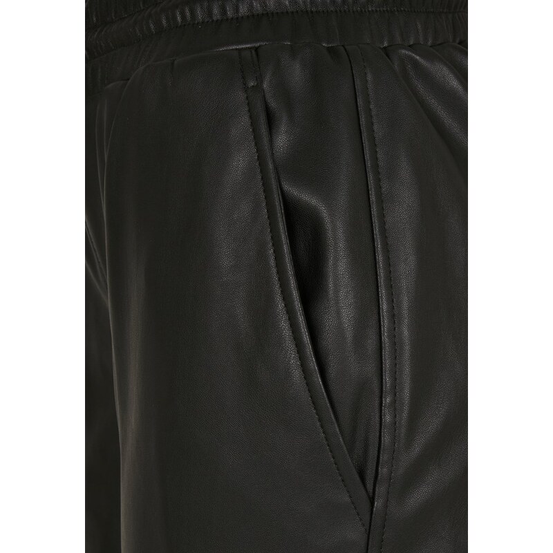 URBAN CLASSICS Ladies Faux Leather Cargo Pants