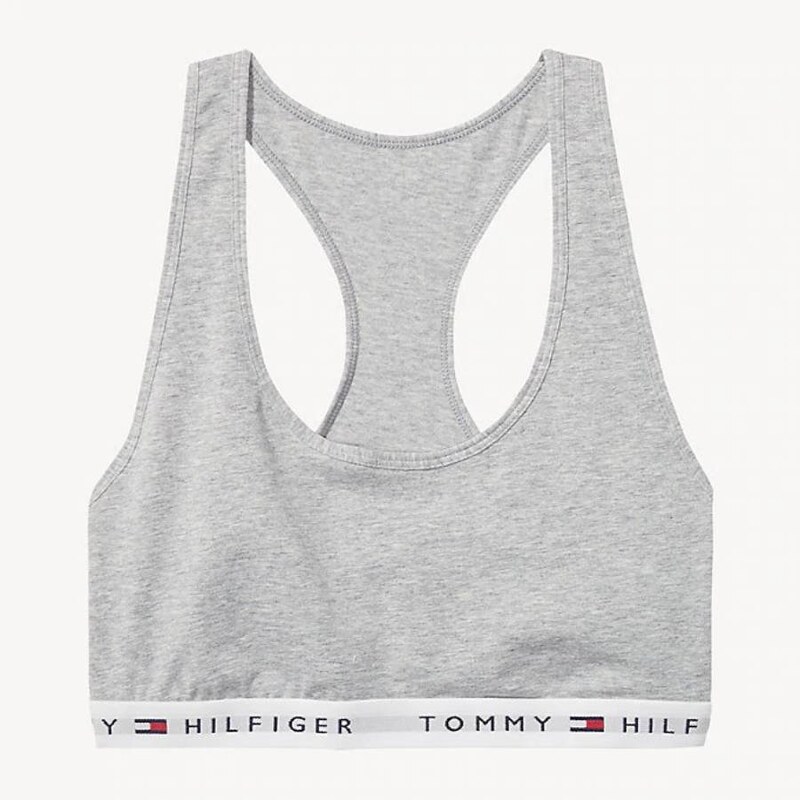 Tommy Hilfiger dámská šedá sportovní podprsenka Iconic