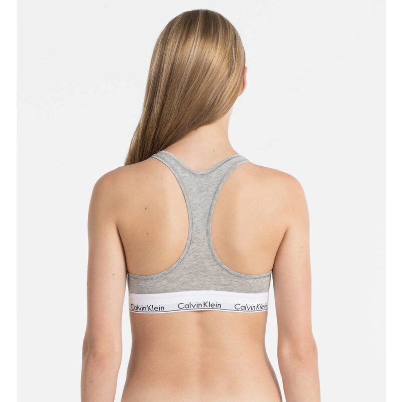 Calvin Klein dámská šedá podprsenka Bralette