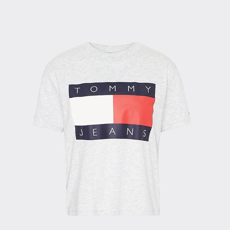 Tommy Hilfiger dámské šedé tričko Tommy - GLAMI.cz