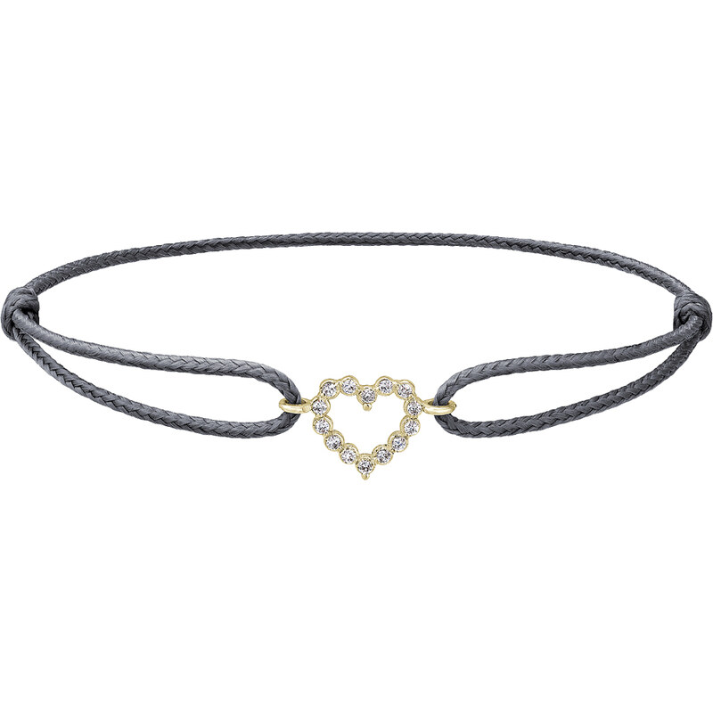 Tiami Provázkový náramek Little Heart ze žlutého zlata s diamanty 112997664