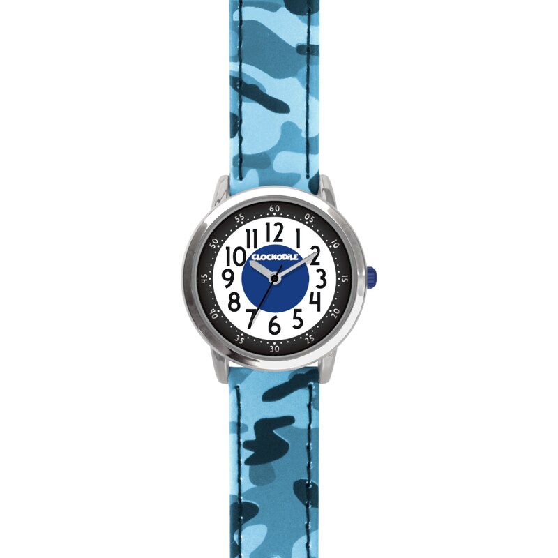 CLOCKODILE Svítící modré chlapecké dětské hodinky ARMY s