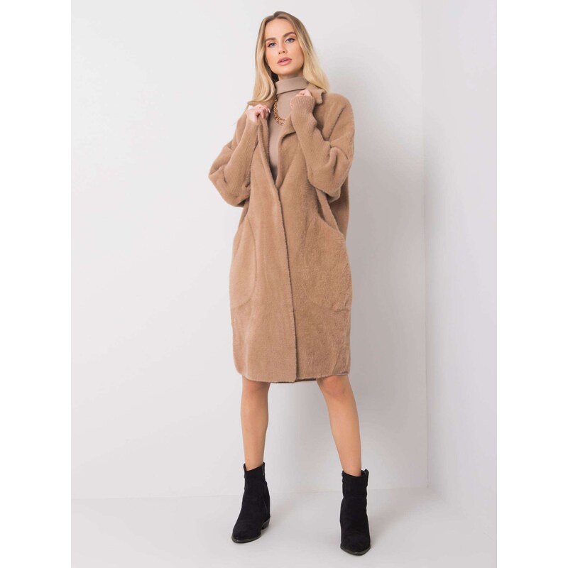 BASIC SVĚTLE HNĚDÝ KLASICKÝ TEDDY COAT EVELINE -BROWN Hnědá