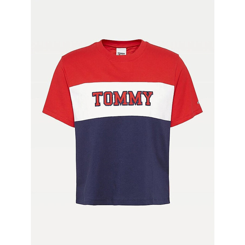 Tommy Hilfiger dámské vícebarevné tričko TJW COLORBLOCK STRIPE TEE