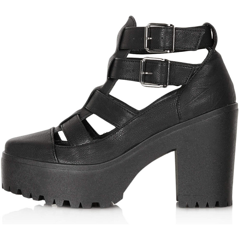 Topshop ARCADE Cut Out Chunky Boots