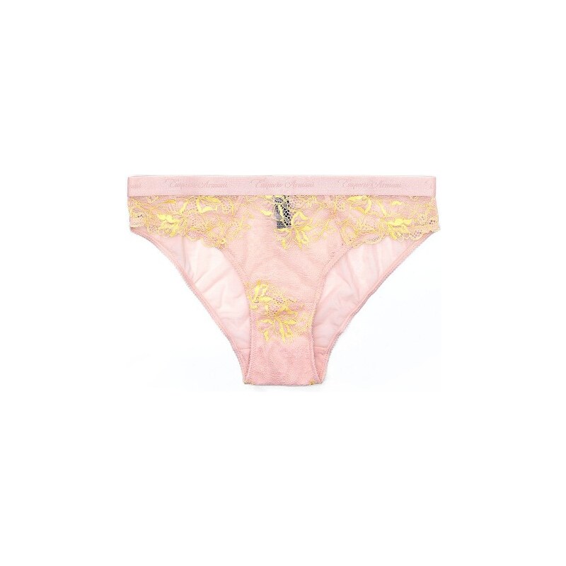 Emporio Armani Dámské růžové krajkové kalhotky