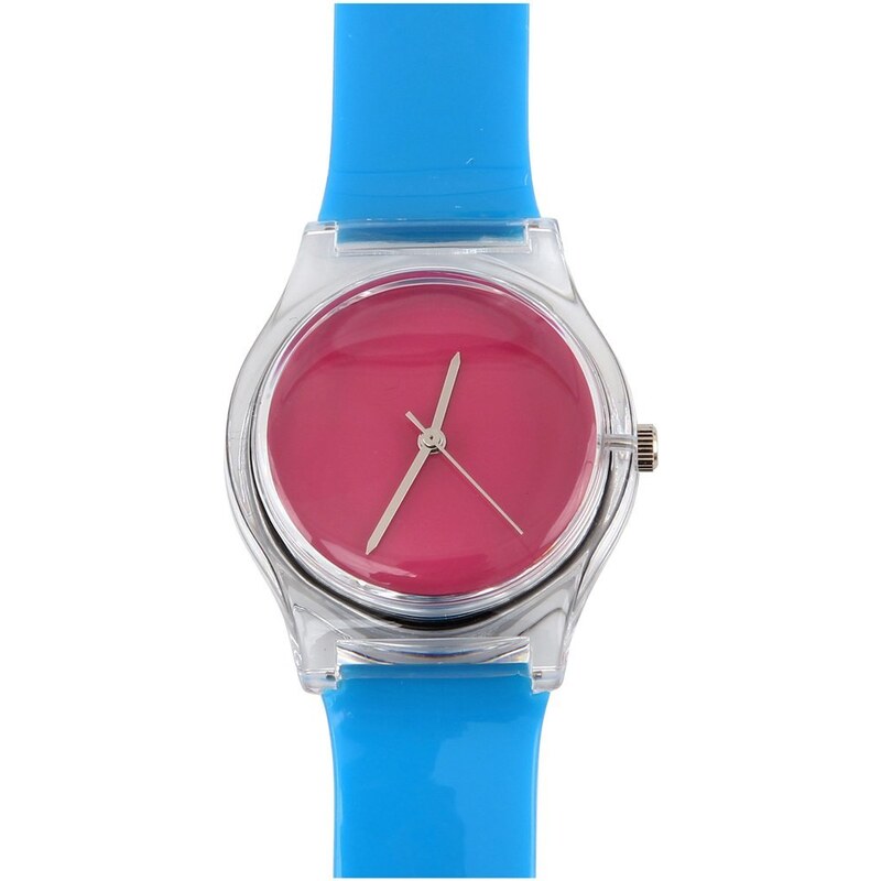 Tyrkysové hodinky May 28th 10:52AM s růžovým ciferníkem