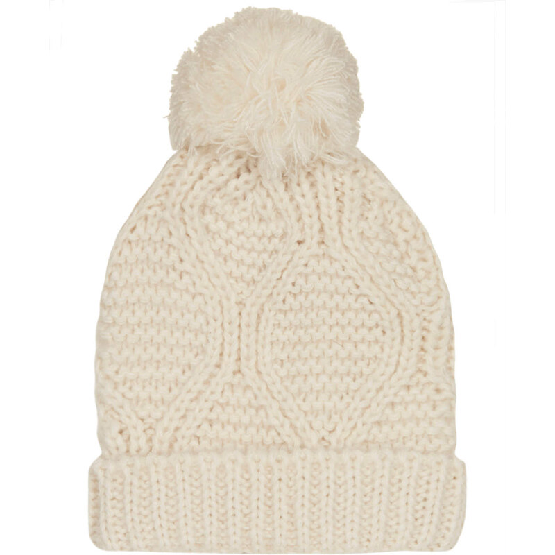 Topshop Cable Pom Beanie