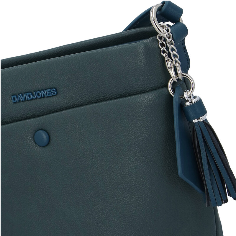 David Jones Praktická dámská koženková kabelka Saša, modrá
