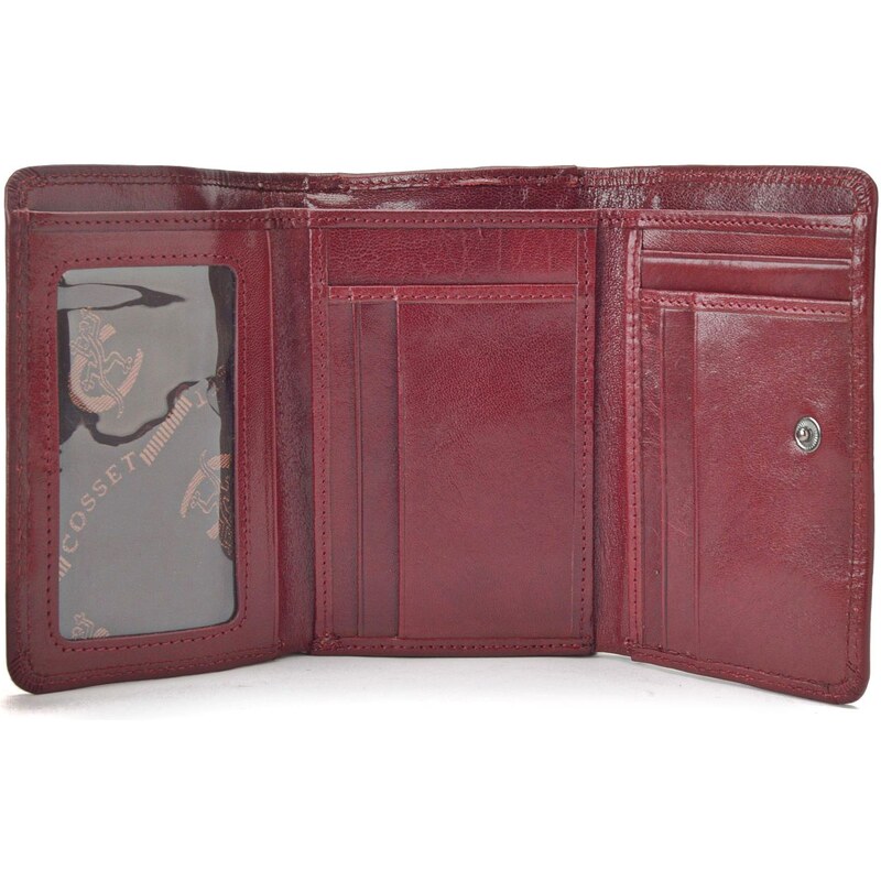 Dámská kožená peněženka Cosset vínová 4499 Komodo BO
