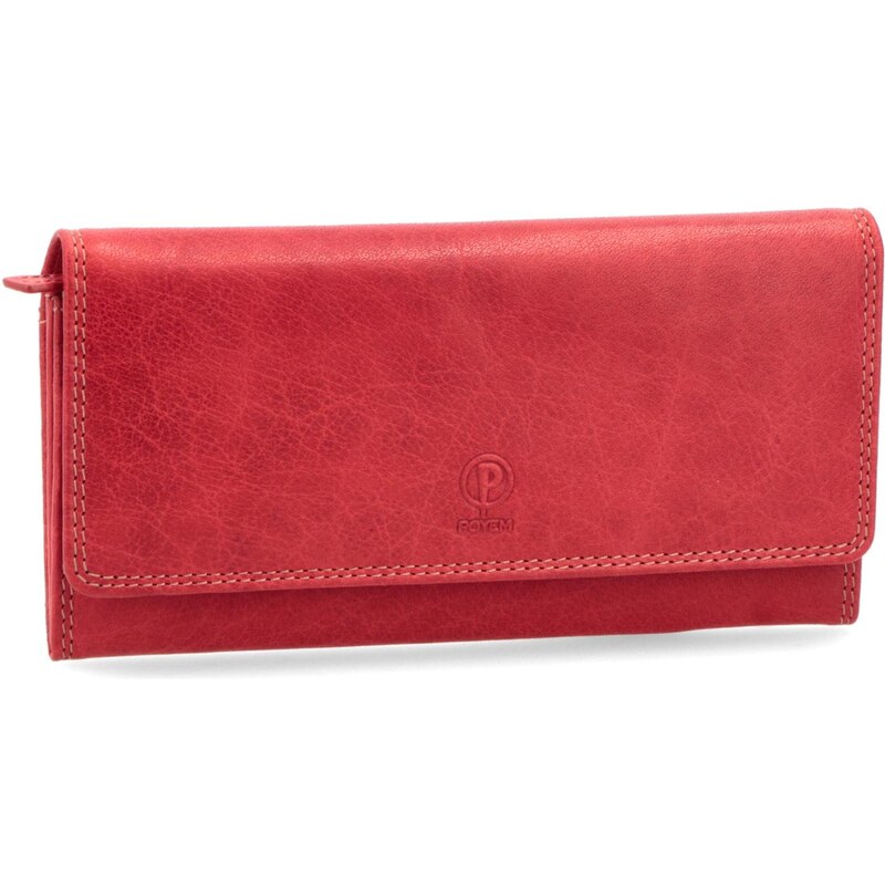 Dámská kožená peněženka Poyem červená 5214 Poyem CV