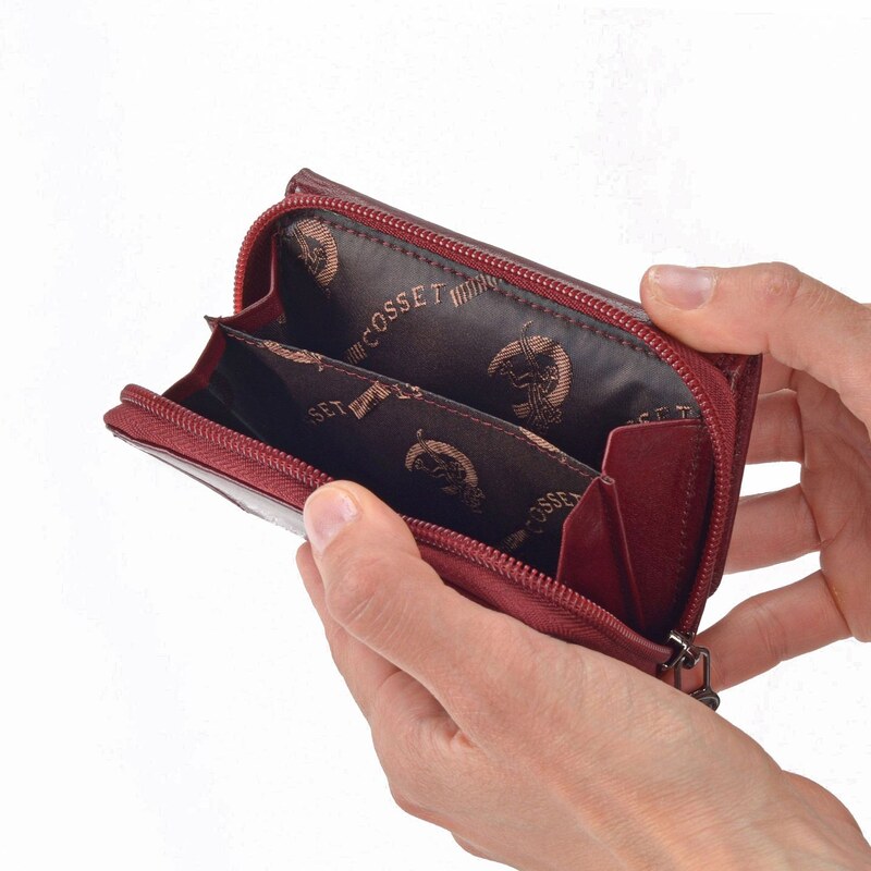Dámská kožená peněženka Cosset vínová 4511 Komodo BO