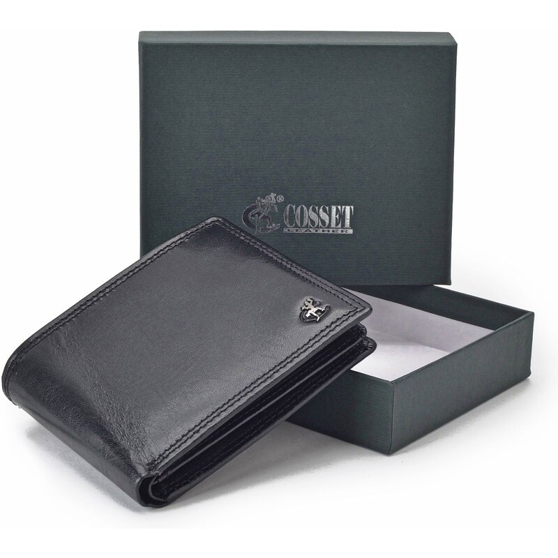 Pánská kožená peněženka Cosset černá 4502 Komodo C
