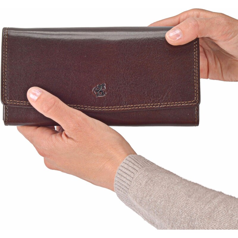 Dámská kožená peněženka Cosset hnědá 4466 Komodo H