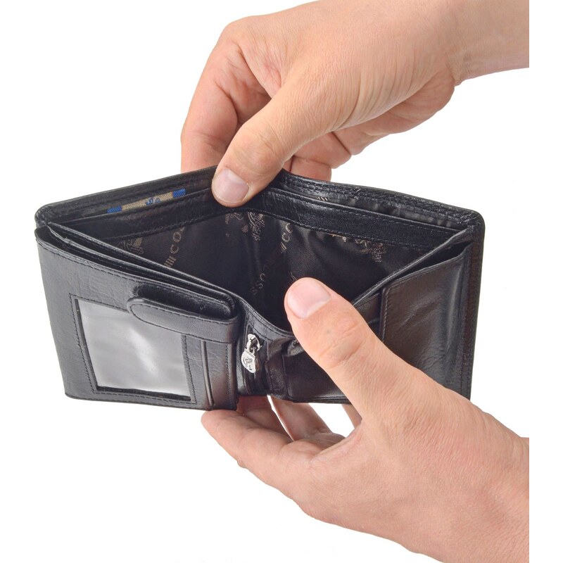 Pánská kožená peněženka Cosset černá 4402 Komodo C