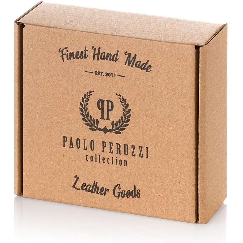 Pánský kožený pásek světle hnědý úzký Paolo Peruzzi MB020