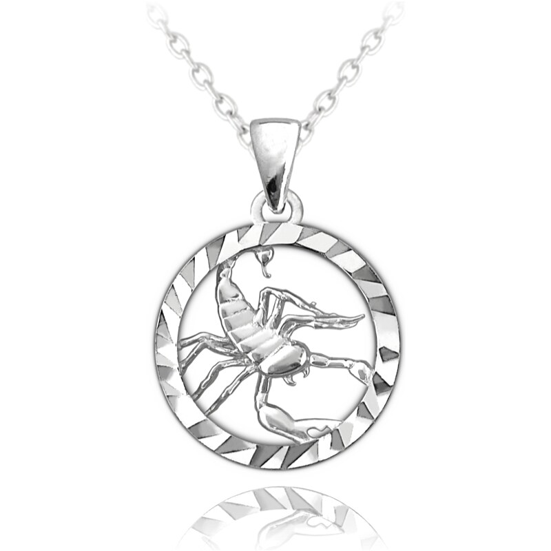 MINET Stříbrný náhrdelník Zodiac znamení ŠTÍR