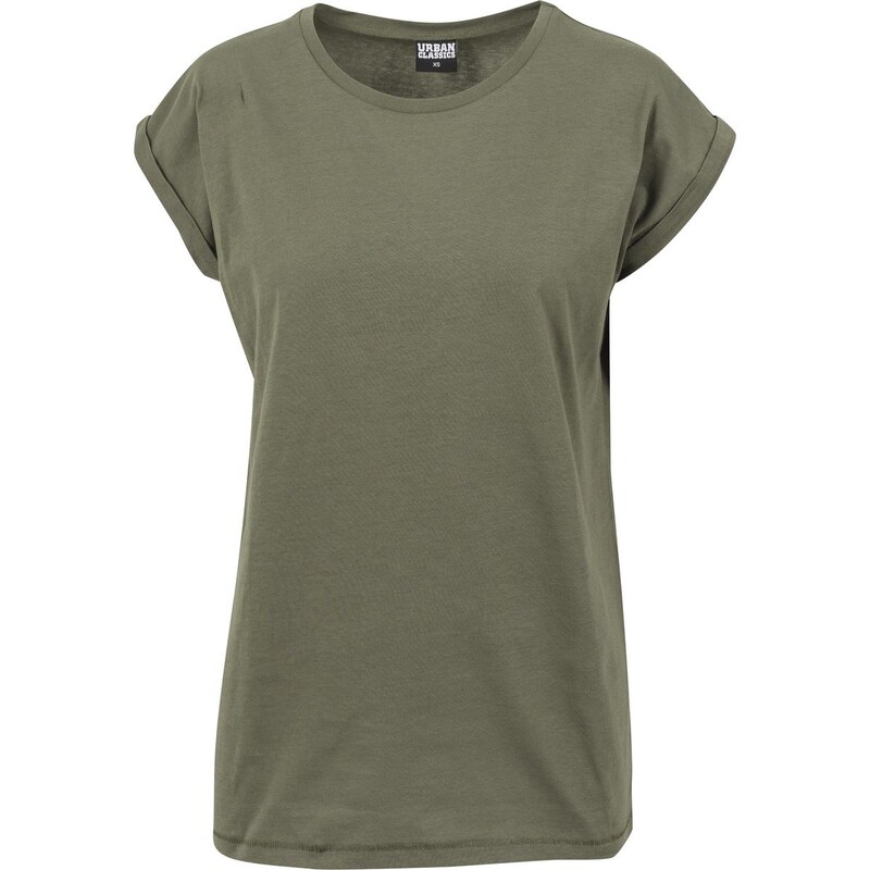UC Ladies Dámské olivové tričko s prodlouženým ramenem