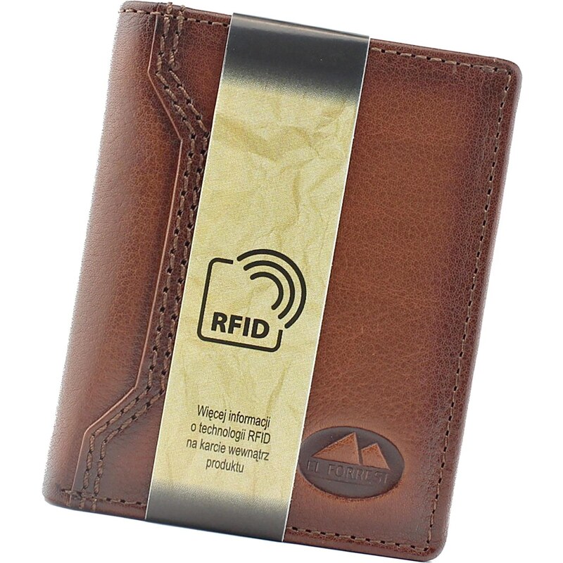 Pánská kožená peněženka EL FORREST 854-29 RFID hnědá