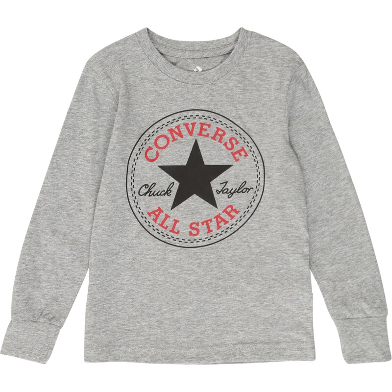 CONVERSE Tričko šedá / červená / černá