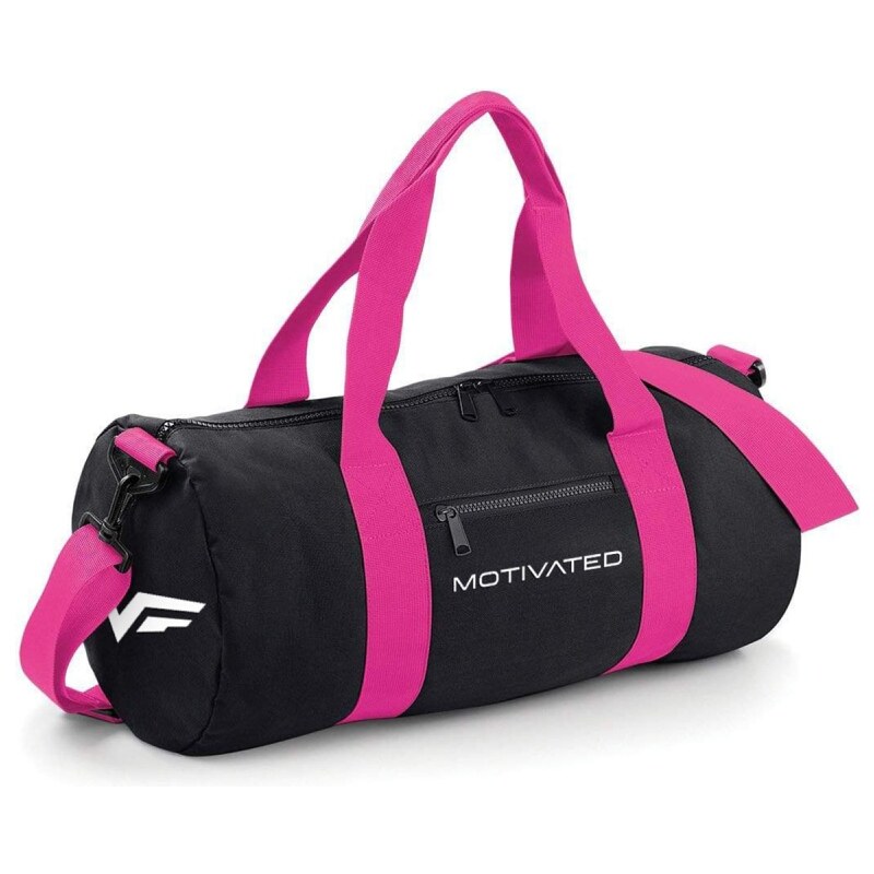 MOTIVATED - Sportovní taška dámská (černo-růžová) 413