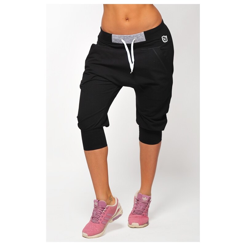 NDN Sport NDN - 3/4 dámské kalhoty s nízkým sedem ILLA X029 (černá)