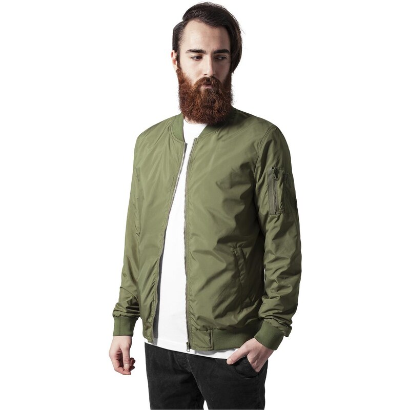 UC Men Light Bomber Jacket olivová