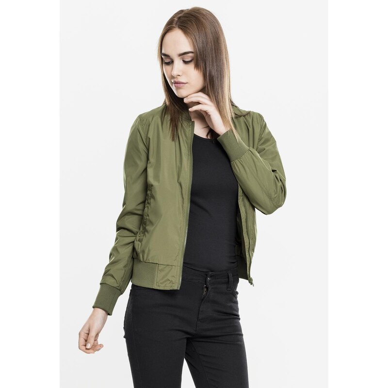 UC Ladies Dámská bunda Light Bomber Jacket olivová